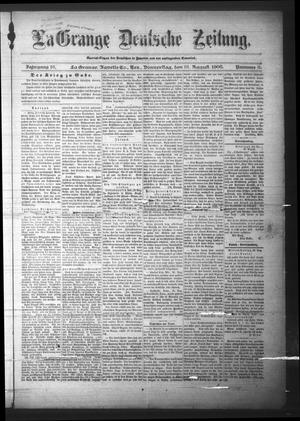 La Grange Deutsche Zeitung. (La Grange, Tex.), Vol. 16, No. 3, Ed. 1 Thursday, August 31, 1905