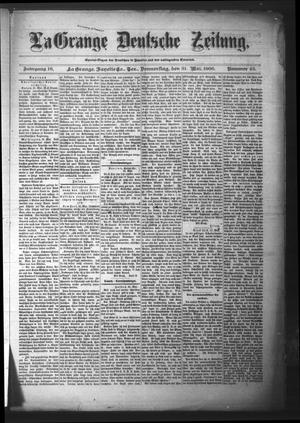 Primary view of object titled 'La Grange Deutsche Zeitung. (La Grange, Tex.), Vol. 16, No. 42, Ed. 1 Thursday, May 31, 1906'.