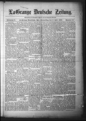 Primary view of object titled 'La Grange Deutsche Zeitung. (La Grange, Tex.), Vol. 16, No. 48, Ed. 1 Thursday, July 12, 1906'.