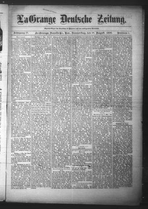 La Grange Deutsche Zeitung. (La Grange, Tex.), Vol. 17, No. 1, Ed. 1 Thursday, August 16, 1906