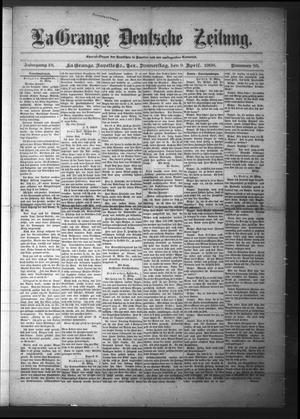 La Grange Deutsche Zeitung. (La Grange, Tex.), Vol. 18, No. 35, Ed. 1 Thursday, April 9, 1908