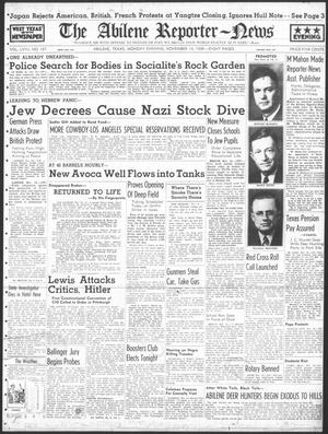 Primary view of object titled 'The Abilene Reporter-News (Abilene, Tex.), Vol. 58, No. 167, Ed. 1 Monday, November 14, 1938'.