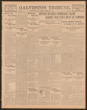 Primary view of object titled 'Galveston Tribune. (Galveston, Tex.), Vol. 38, No. 246, Ed. 1 Monday, September 9, 1918'.