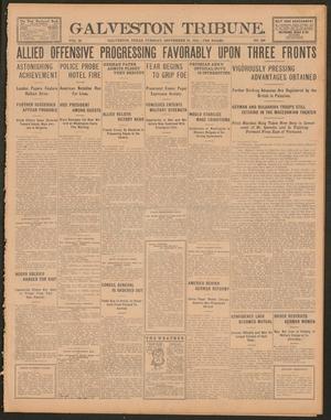 Primary view of object titled 'Galveston Tribune. (Galveston, Tex.), Vol. 38, No. 259, Ed. 1 Tuesday, September 24, 1918'.