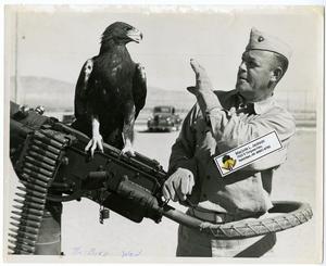 [Officer with Eagle on Machine Gun]
