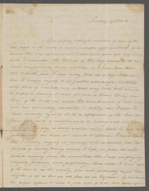 Primary view of object titled '[Letter from Elizabeth Dennis Teackle to her sister Sarah Upshur Teackle Bancker - ]'.