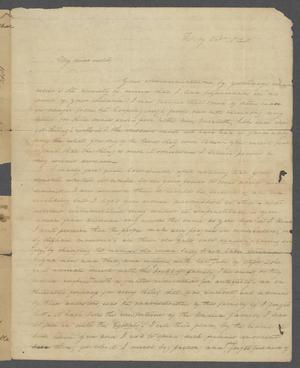 Primary view of object titled '[Letter from Elizabeth Dennis Teackle and their father John Teackle, to her sister Sarah Upshur Teackle Bancker - February 26, 1812]'.