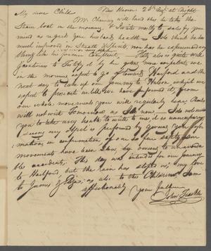 Primary view of object titled '[Letter from John Teackle to his daughter Sarah Upshur Teackle Bancker, on an August 26th sometime between 1815 -1817]'.