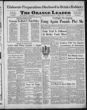 Primary view of object titled 'The Orange Leader (Orange, Tex.), Vol. 62, No. 253, Ed. 1 Tuesday, October 26, 1965'.