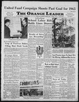 Primary view of object titled 'The Orange Leader (Orange, Tex.), Vol. 62, No. 254, Ed. 2 Wednesday, October 27, 1965'.