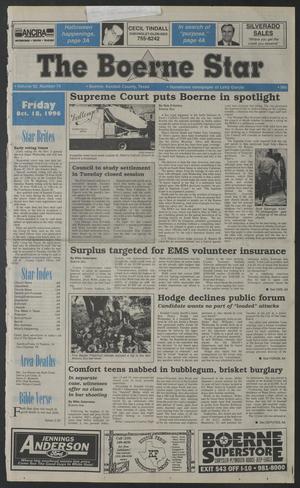 The Boerne Star (Boerne, Tex.), Vol. 92, No. 75, Ed. 1 Friday, October 18, 1996
