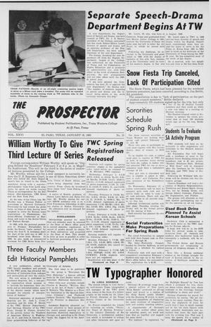 The Prospector (El Paso, Tex.), Vol. 26, No. 15, Ed. 1 Saturday, January 16, 1960