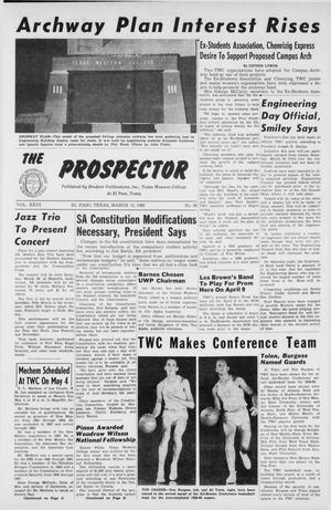 The Prospector (El Paso, Tex.), Vol. 26, No. 20, Ed. 1 Saturday, March 12, 1960