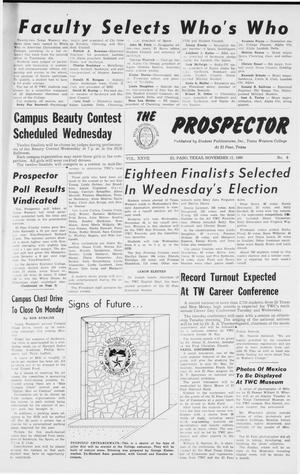 The Prospector (El Paso, Tex.), Vol. 27, No. 9, Ed. 1 Saturday, November 12, 1960