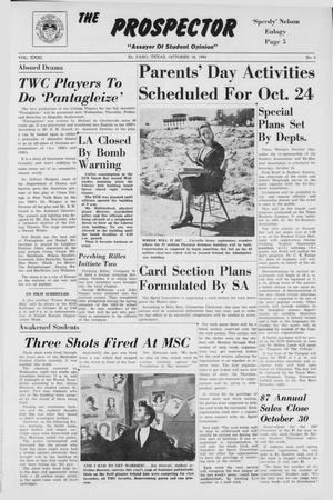 Primary view of object titled 'The Prospector (El Paso, Tex.), Vol. 31, No. 5, Ed. 1 Friday, October 16, 1964'.