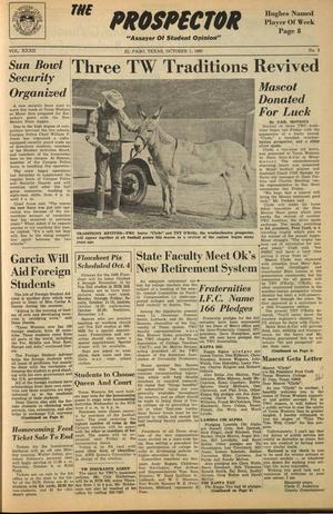 The Prospector (El Paso, Tex.), Vol. 32, No. 3, Ed. 1 Friday, October 1, 1965