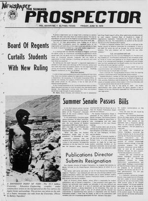 The Summer Prospector (El Paso, Tex.), Vol. 37, No. 1, Ed. 1 Friday, June 19, 1970