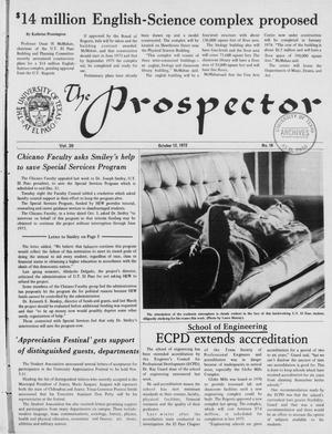 The Prospector (El Paso, Tex.), Vol. 39, No. 16, Ed. 1 Thursday, October 12, 1972