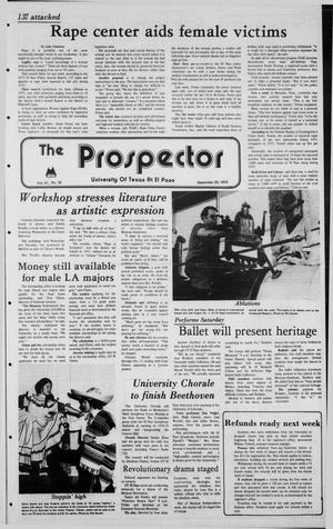The Prospector (El Paso, Tex.), Vol. 41, No. 16, Ed. 1 Friday, September 20, 1974