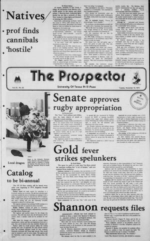 The Prospector (El Paso, Tex.), Vol. 41, No. 32, Ed. 1 Tuesday, November 19, 1974