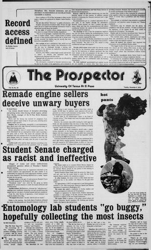 The Prospector (El Paso, Tex.), Vol. 42, No. 29, Ed. 1 Tuesday, November 4, 1975