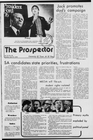Primary view of object titled 'The Prospector (El Paso, Tex.), Vol. 42, No. 65, Ed. 1 Tuesday, April 27, 1976'.
