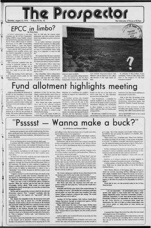 The Prospector (El Paso, Tex.), Vol. 43, No. 10, Ed. 1 Thursday, August 12, 1976