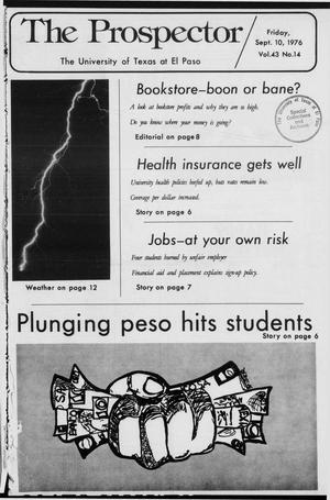 The Prospector (El Paso, Tex.), Vol. 43, No. 14, Ed. 1 Friday, September 10, 1976