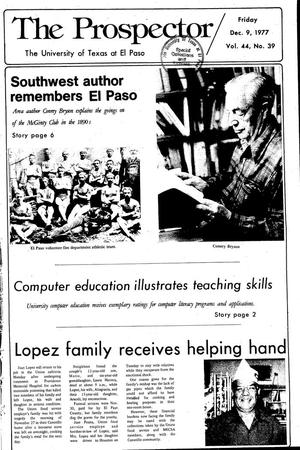 The Prospector (El Paso, Tex.), Vol. 44, No. 39, Ed. 1 Friday, December 9, 1977