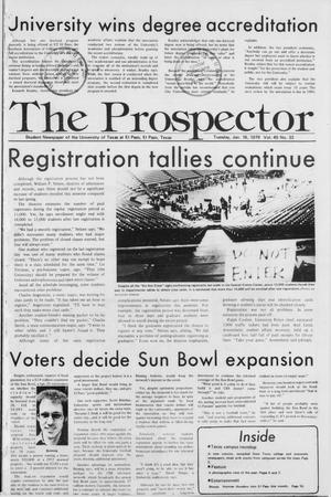 The Prospector (El Paso, Tex.), Vol. 45, No. 33, Ed. 1 Tuesday, January 16, 1979