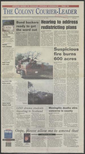 The Colony Courier-Leader (The Colony, Tex.), Vol. 20, No. 29, Ed. 1 Thursday, August 30, 2001