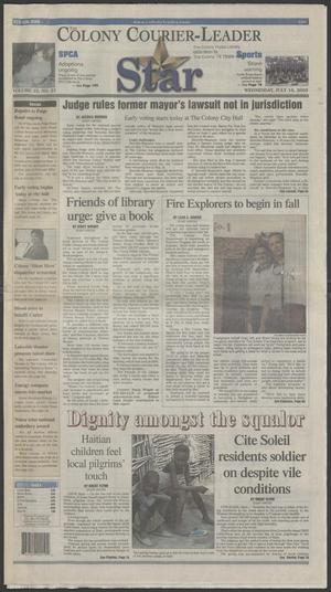 The Colony Courier-Leader (The Colony, Tex.), Vol. 22, No. 23, Ed. 1 Wednesday, July 16, 2003