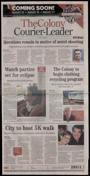 The Colony Courier-Leader (The Colony, Tex.), Vol. 37, No. 29, Ed. 1 Sunday, August 20, 2017
