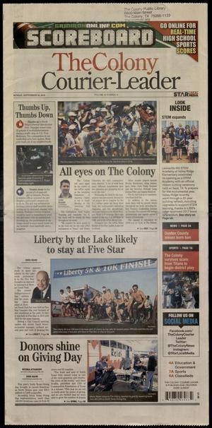 The Colony Courier-Leader (The Colony, Tex.), Vol. 39, No. 34, Ed. 1 Sunday, September 29, 2019