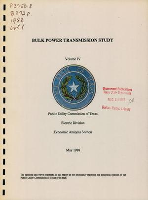 Primary view of object titled 'Bulk Power Transmission Study: Volume 4'.