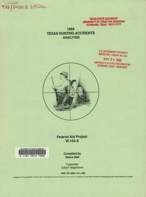 Texas Hunting Accidents Analysis: 1989
