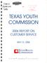 Report: Texas Youth Commission Annual Report on Customer Service: 2006