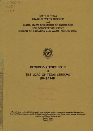 Progress Report Number 11 of Silt Load of Texas Streams: 1948-1949
