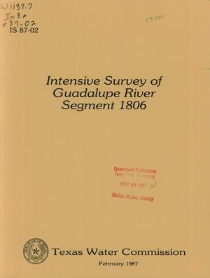 Intensive Survey of Guadalupe River Segment 1806