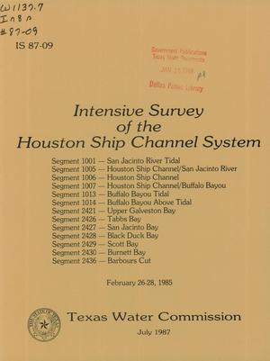 Intensive Survey of Houston Ship Channel System [Segments 1001, 1005, 1006, 1007, 1013, 1014, 2421, 2426, 2427, 2428, 2429, 2430, and 2436]: February 26-28, 1985
