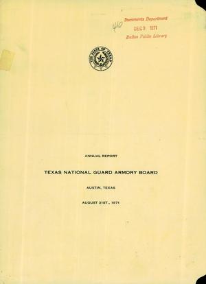 Primary view of object titled 'Texas National Guard Armory Board Annual Report: 1971'.