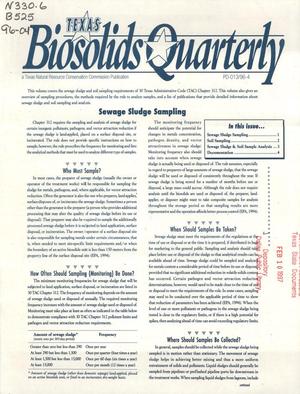 Texas Biosolids Quarterly, 1996