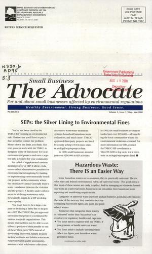 The Small Business Advocate, Volume 5, Issue 3, May-June 2000