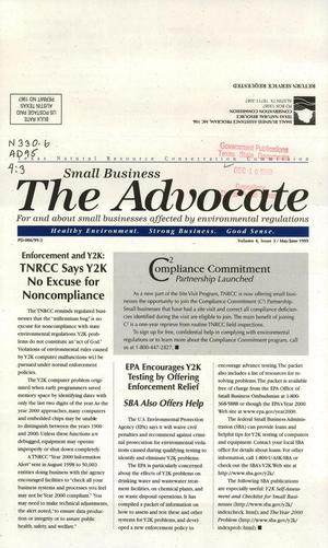 The Small Business Advocate, Volume 4, Issue 3, May/June 1999