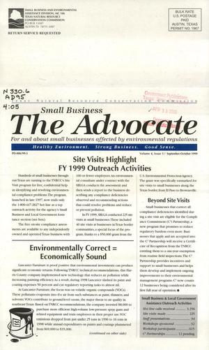 The Small Business Advocate, Volume 4, Issue 5, September-October 1999