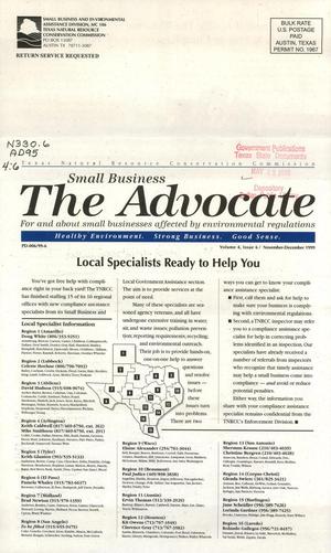 The Small Business Advocate, Volume 4, Issue 6, November-December 1999