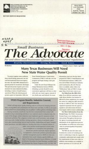Primary view of object titled 'The Small Business Advocate, Volume 5, Issue 2, March-April 2000'.