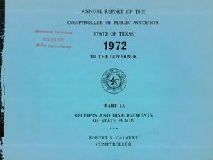Primary view of object titled 'Texas Comptroller of Public Accounts Annual Report: 1972, Part 1A'.