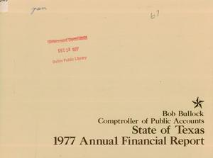 Primary view of object titled 'Texas Annual Financial Report: 1977, [Volume 1]'.
