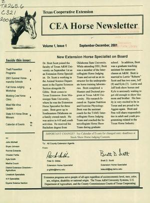 CEA Horse Newsletter, Volume 1, Issue 1, September - December 2001